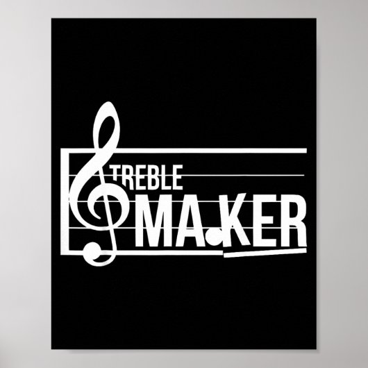 Treble Maker Pun Funny Marching Band Music Lover E ポスター (正面)