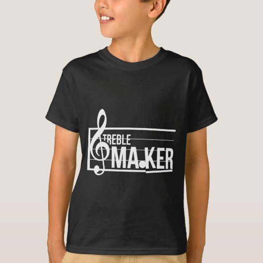 Treble Maker Pun Funny Marching Band Music Lover E Tシャツ (正面)