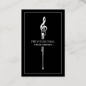 Treblemaker White Hot G-Clef on Classy Black 名刺 (正面)