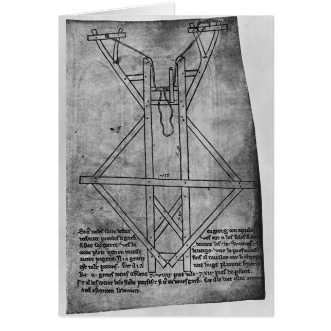 Trebuchetの矢を投げる機械 (正面)