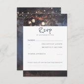 Treeと素朴Mason Jars Wedding RSVPカード (正面/裏面)