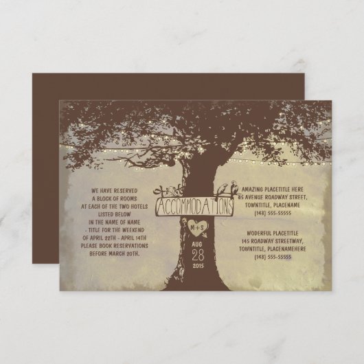 Treeの宿泊施設 エンクロージャーカード (正面/裏面)