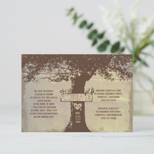 Treeの宿泊施設 エンクロージャーカード (スタンド正面)