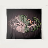 Treeエレガント Woman Wall Art - 3D自然インスパイア- タペストリー (正面(横))