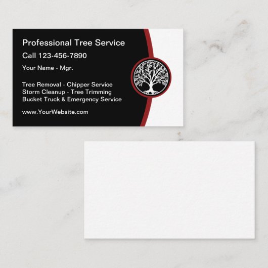 Treeモダン Service新しい名刺 名刺 (正面/裏面)