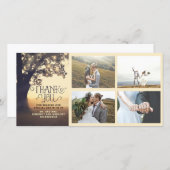 Tree 素朴 Dream Summer's 結婚 Thank You サンキューカード (正面/裏面)