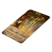 Tree 素朴 Lake日付の保存 マグネット (左側)