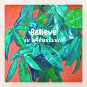 Tree 鮮やか Life GLASSコースター – 信じ ガラスコースター (正面)