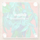 Tree 鮮やか Life GLASSコースター – 信じ ガラスコースター (裏面)