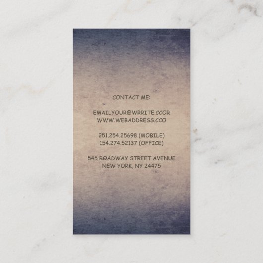 Tree and String of Lightsフェスティバルと夢 名刺 (裏面)