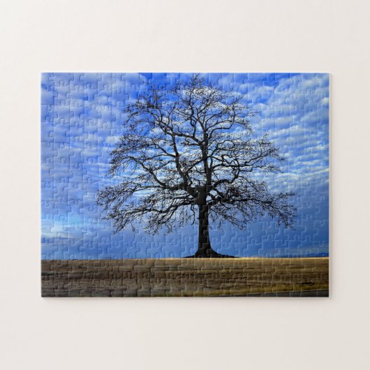Tree at Blue Sky Jigsawパズル写真 ジグソーパズル (横)