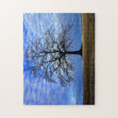 Tree at Blue Sky Jigsawパズル写真 ジグソーパズル (縦)