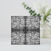 Tree Bark Black And White Photo Closeup Pattern    カード (スタンド正面)