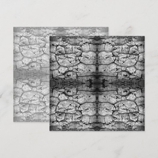 Tree Bark Black And White Photo Closeup Pattern    カード (正面/裏面)