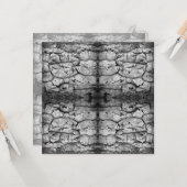 Tree Bark Black And White Photo Closeup Pattern    カード (正面/裏面インサイチュ)
