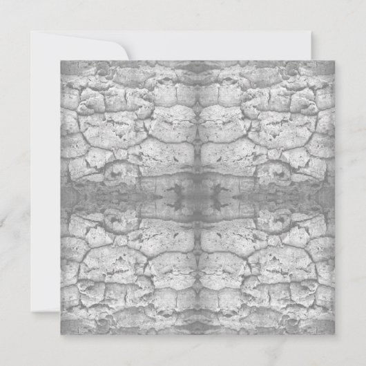 Tree Bark Black And White Photo Closeup Pattern    カード (裏面)