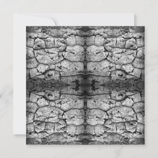 Tree Bark Black And White Photo Closeup Pattern    カード (正面)