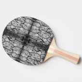 Tree Bark Black And White Photo Closeup Pattern 卓球ラケット (横)