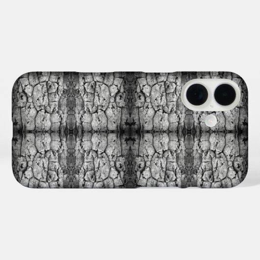 Tree Bark Black And White Photo Closeup Pattern Case-Mate iPhoneケース (裏面 (横))