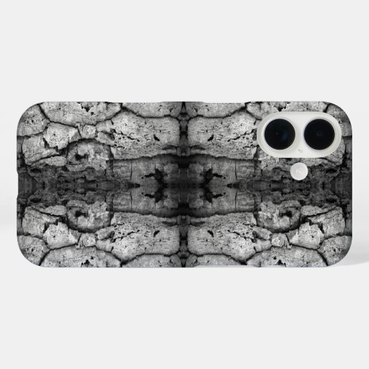 Tree Bark Black And White Photo Closeup Pattern Case-Mate iPhoneケース (裏面 (横))