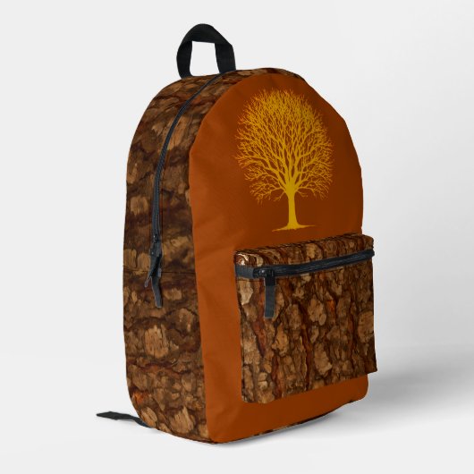 Tree Bark Design Backpack プリントバックパック (裏面左端)