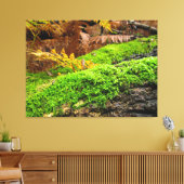 Tree Bark in Autumn Moss - キャンバスプリント (インサイチュ (リビング))