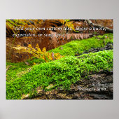Tree Bark in Autumn Moss - Personalised ポスター