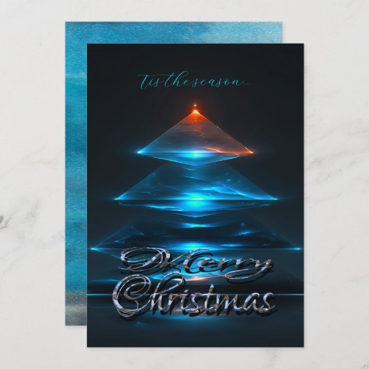 Tree Bleu Modern Fun Christmas (正面/裏面)