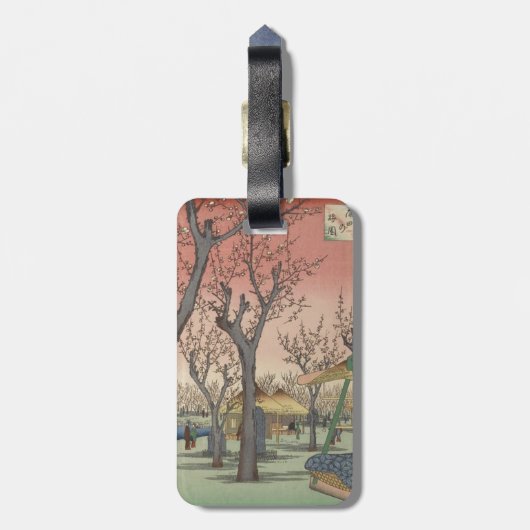 Tree Blossoms Plum Garden Japanese ラゲッジタグ (裏面縦)