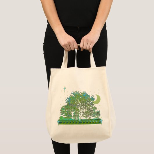 Tree Blues 天体ムーン&スター トートバッグ (正面(商品))