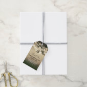 Tree Brances素朴 Lights結婚's Thank You ギフトタグ (より糸付き)