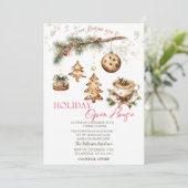 Tree Branch,Ornaments,Coffee,Stars Open House  招待状 (スタンド正面)