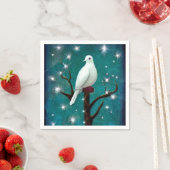 Tree Branch White Peace Dove スタンダードカクテルナプキン (インサイチュ)