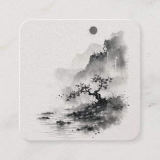 Tree by the Water Business Card スクエア名刺