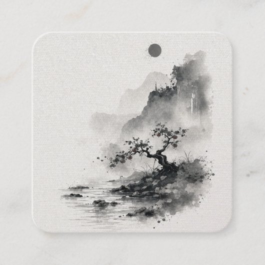 Tree by the Water Business Card スクエア名刺 (正面)