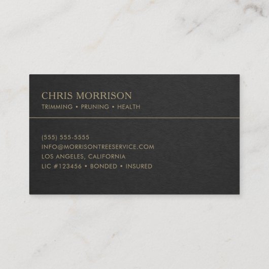 Tree Care Services Business Card 名刺 (裏面)