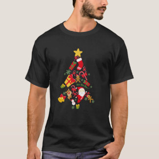 tree Christmas holiday gift funny Santa  Tシャツ