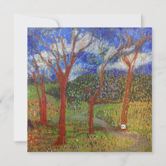 Tree colorful flat card (正面)