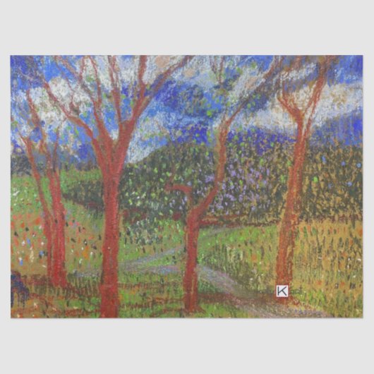 Tree colorful tissue paper 薄葉紙 (正面)