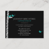 *~* Tree Doctor Blue Birds Arborist樺の木ツリー 名刺 (裏面)