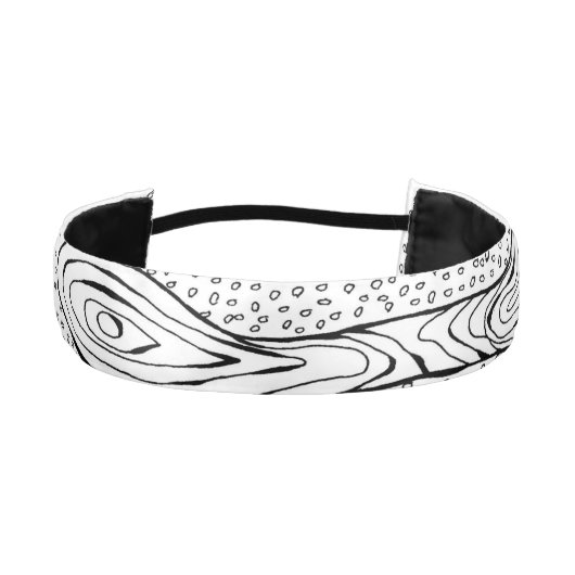 「Tree Drops」ラインスケッチヘアバンド アスレチックヘッドバンド (正面)