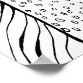 「Tree Drops」線分スケッチ抽象芸術スケッチプリント ポスター (角)