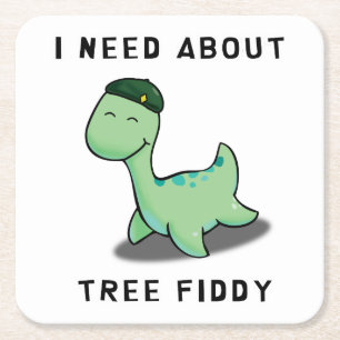 TREE FIDDY - LOCH NESS MONSTERが必要です スクエアペーパーコースター