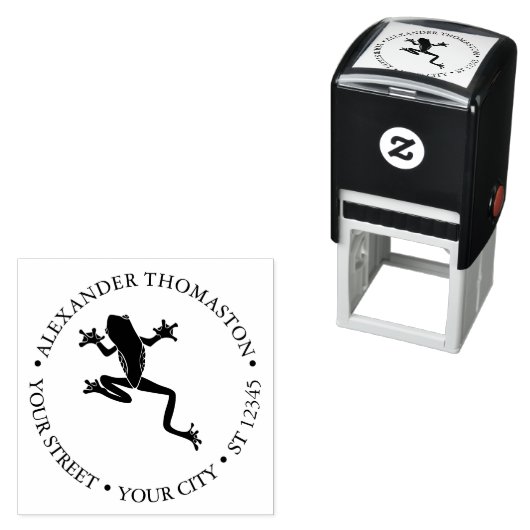 Tree Frog #2両生類の丸素朴名アドレス セルフインキングスタンプ (インサイチュ)