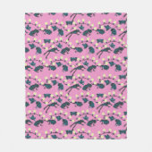 Tree Frog Cafe Pink フリースブランケット (正面)