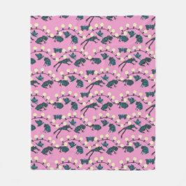 Tree Frog Cafe Pink フリースブランケット