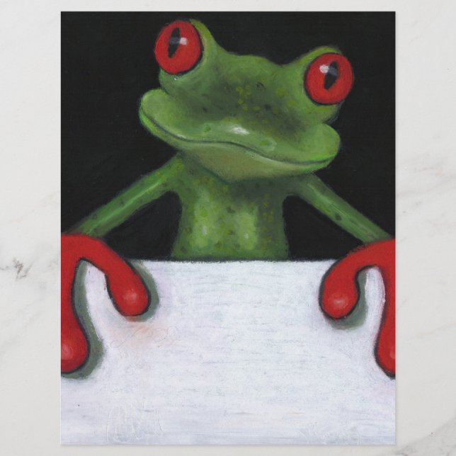 TREE FROG HOLDING SIGN：言葉を選ぶ (正面)