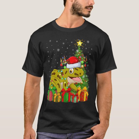 Tree Frog   Xmas Holiday Santa Tree Frog Christmas Tシャツ (正面)