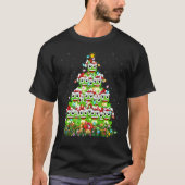 Tree Frog  Xmas Lights Santa Tree Frog Christmas T Tシャツ (正面)