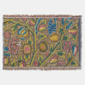 Tree fruits vintage woven jacquard blanket スローブランケット (正面)